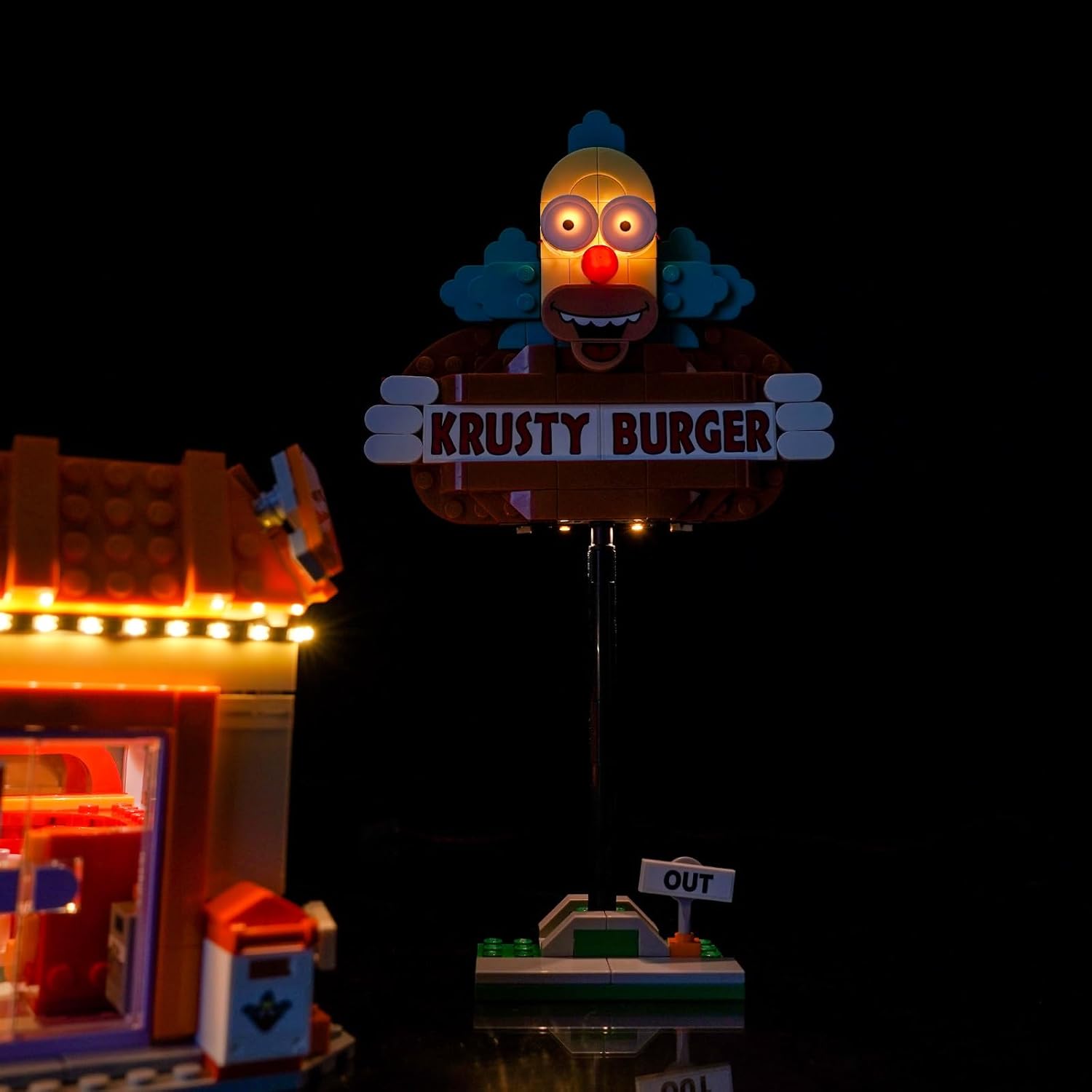 LED Lighting Compatible with Lego The Simpsons Krusty Burger 10352，Upgraded Light Kit Compatible with Lego Icons 10352, NOT Included The Model Set JUST Lights - RC Version