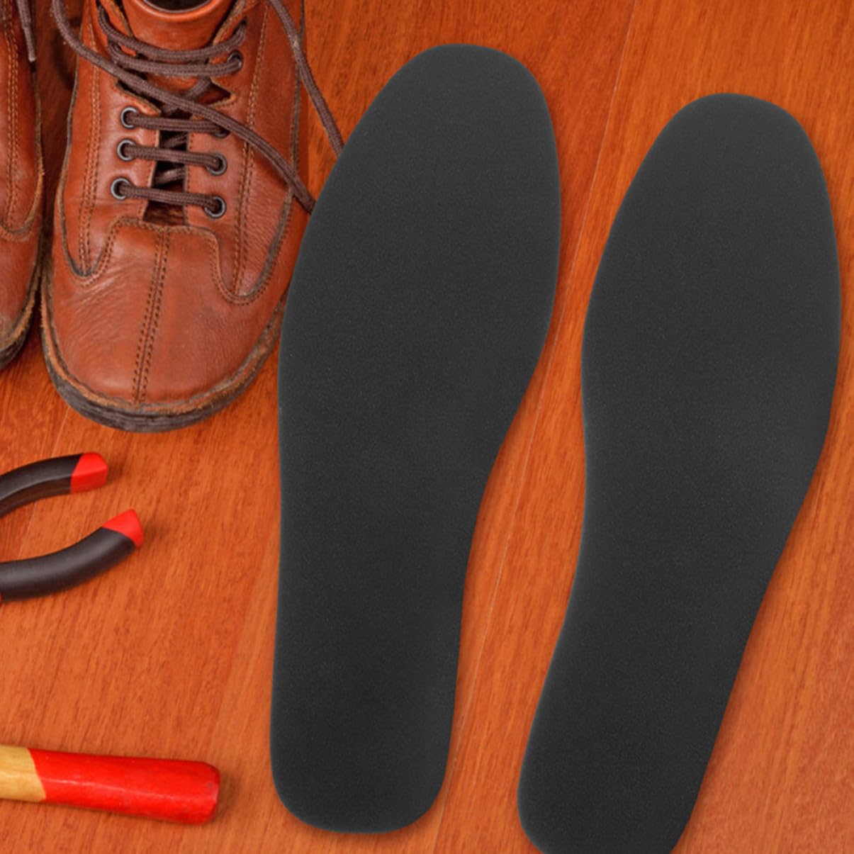FOMIYES 5 Paires Semelles Intérieures Acier Manganèse Anti-perforation pour Hommes et Femmes Résistantes à Protection Travail et Sports