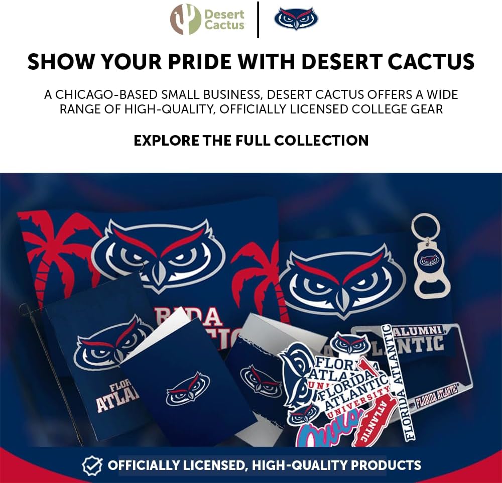 Desert Cactus Florida Atlantic Snapback Hat – Owls BreezePro Performance Baseball Cap with Adjustable Strap College Fan Gear - Image 5