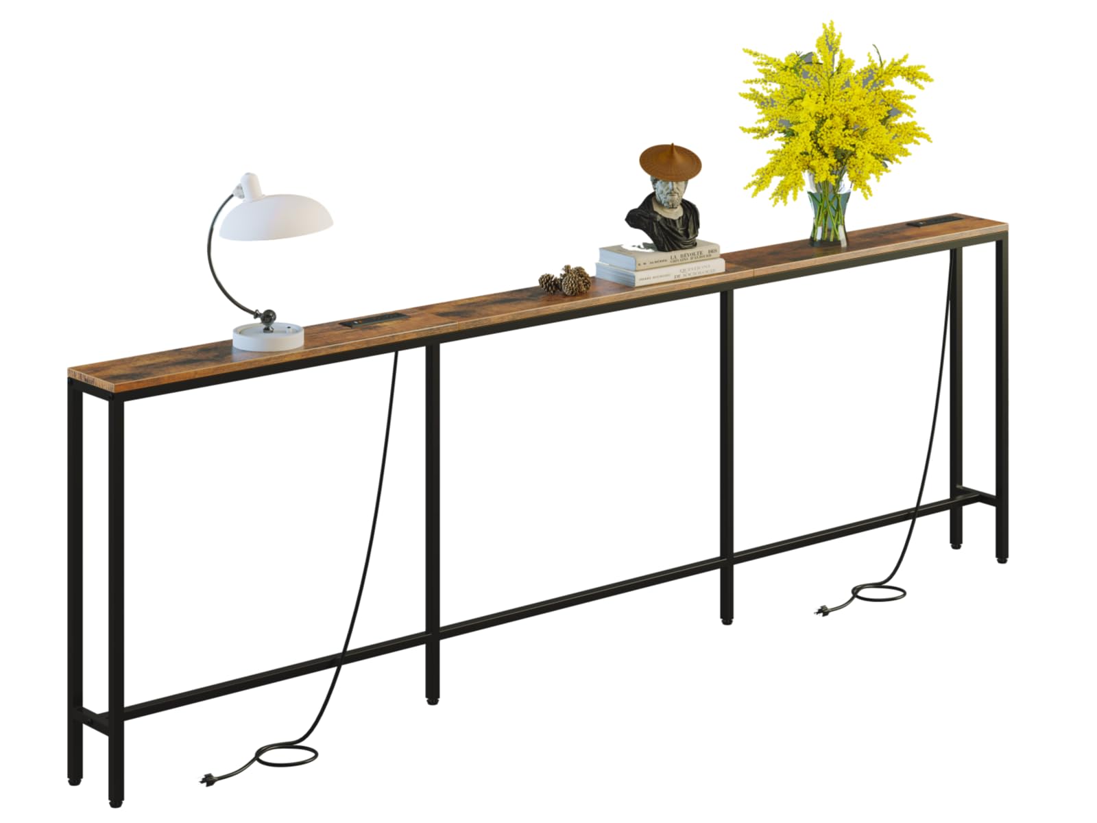 102.4 Behind Couch Table with 2 Fast Charging Stations