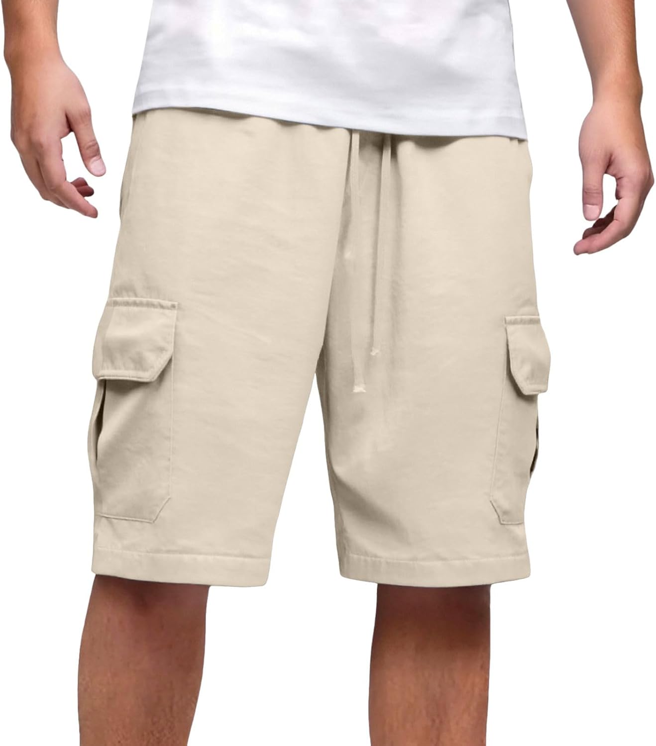 Pantalon Homme Short Cargo Homme PINTUTU Taille élastique Avec