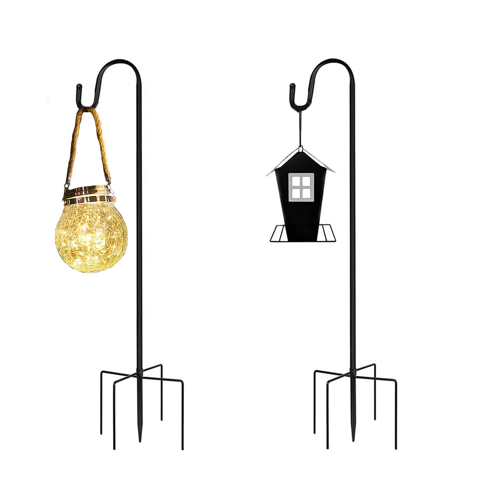 Gancio Da Giardino In Metallo - Paletto 96cm Per Fioriere, Lanterne E Decorazioni