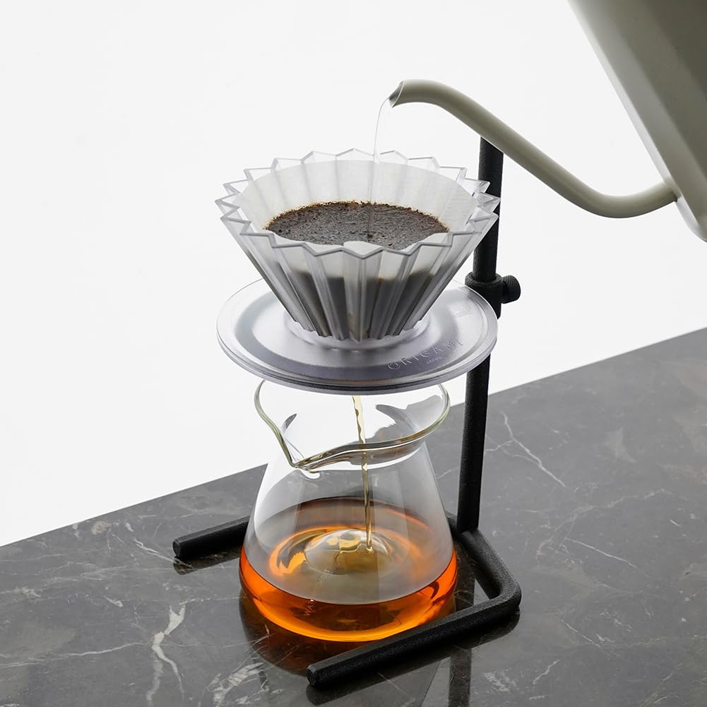 watchget Server da caffè in vetro, 300 ml, caraffa da versare sopra il caffè, resistente al calore, trasparente