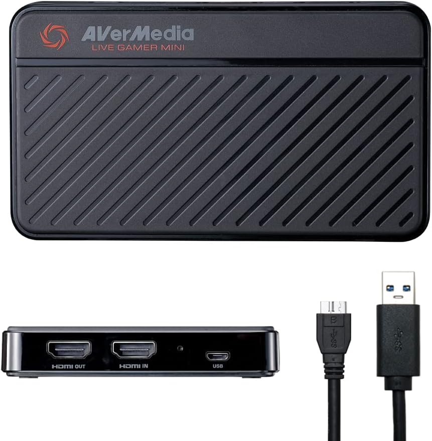 Live Gamer Mini, 1080p60 Capture Card with HDMI Pass-Thru, Plug & Play, for OBS, Xbox Series X/S, PS5, Switch, Win 11/macOS 12 (GC311)