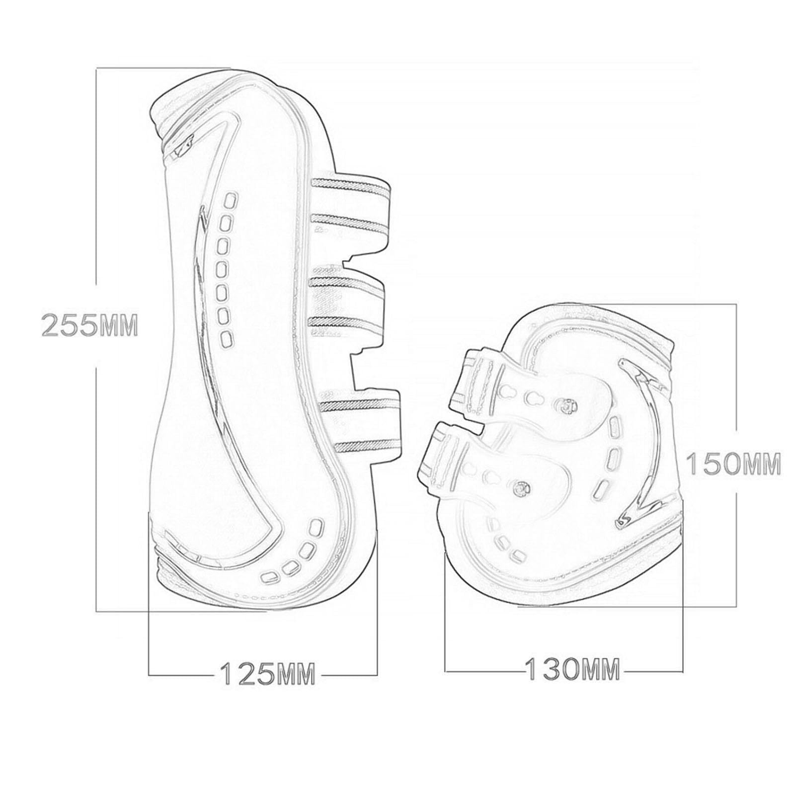 4 Piezas Botas para Caballo Protectores de Piernas Gears de Neopreno Material Resistente a Desgaste Accesorio Ecuestre Adecuado para Práctica Entrenam
