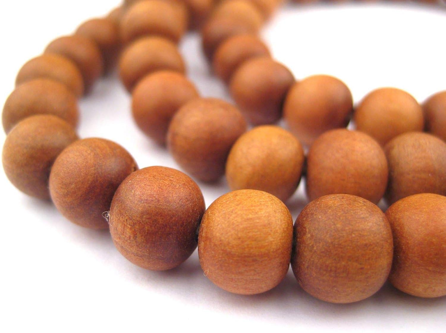 The Bead Chest 8mm Inlaid Sandalwood Mala Beads: Fragrant Aromatic Wooden Meditation Beads for Yoga, Jewelry, Necklace, Chanting Genuine Nepal Product