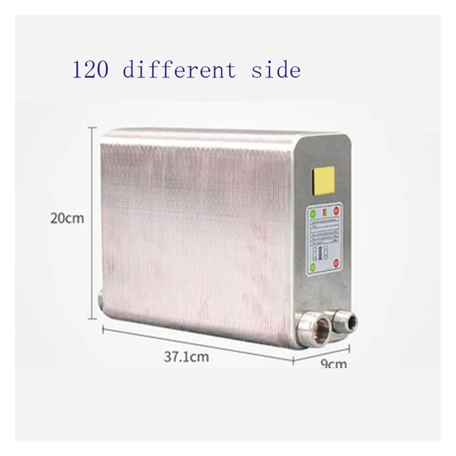Scambiatore di calore 120 piastre in acciaio inox brasato tipo scaldabagno SUS304(Same Side 32mm)