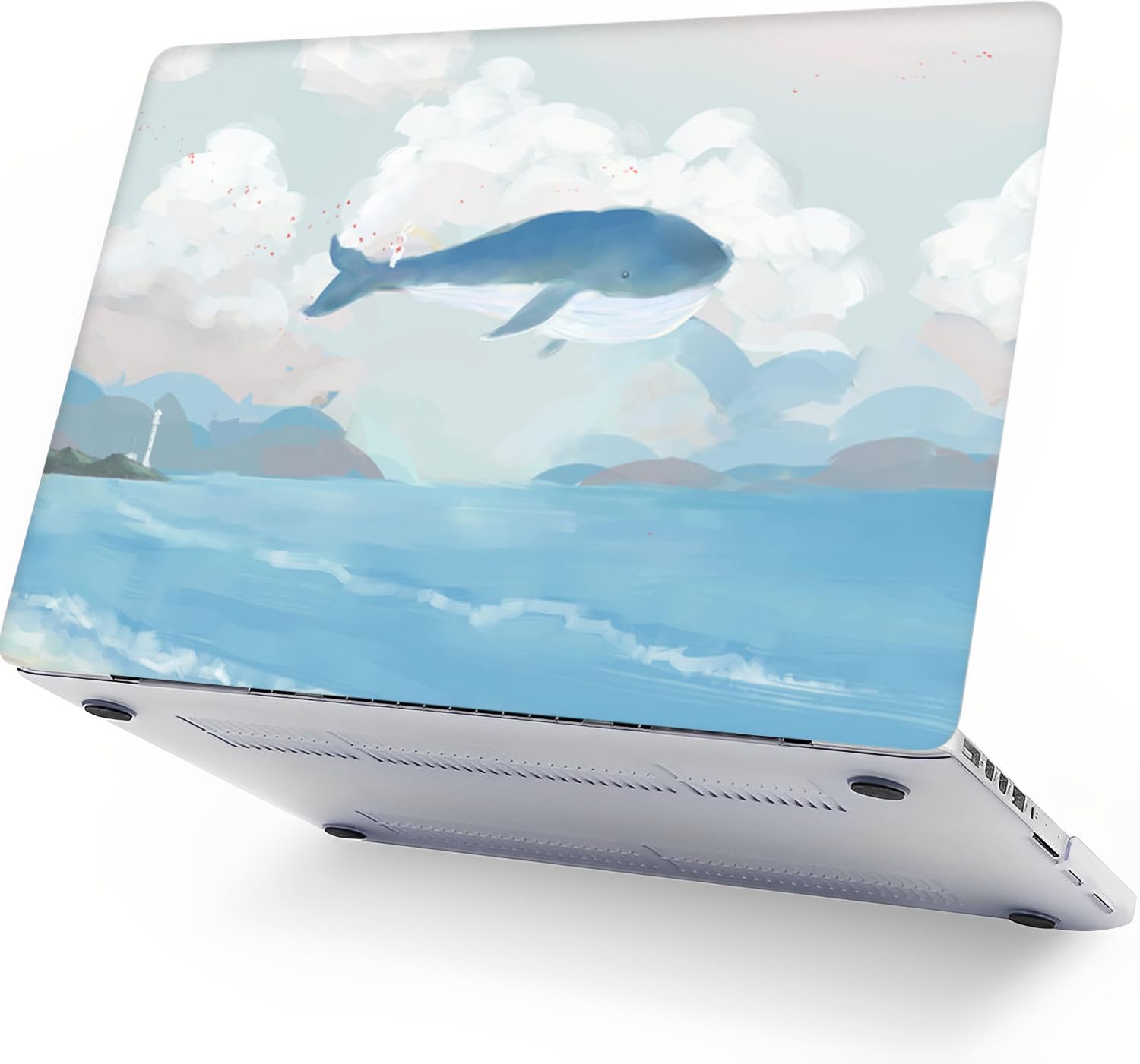 Hard Shell Case For New MacBook Air 13.6 Inch M2 (2022, Model A2681) - Dolphin Design, Matte Finish - View #10