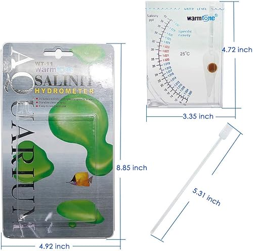 Miniatura 6 de capetsma Probador de salinidad, hidrómetro de mar preciso para acuario, medidor de salinidad marina para pecera, estanque, agua, agua salada, agua