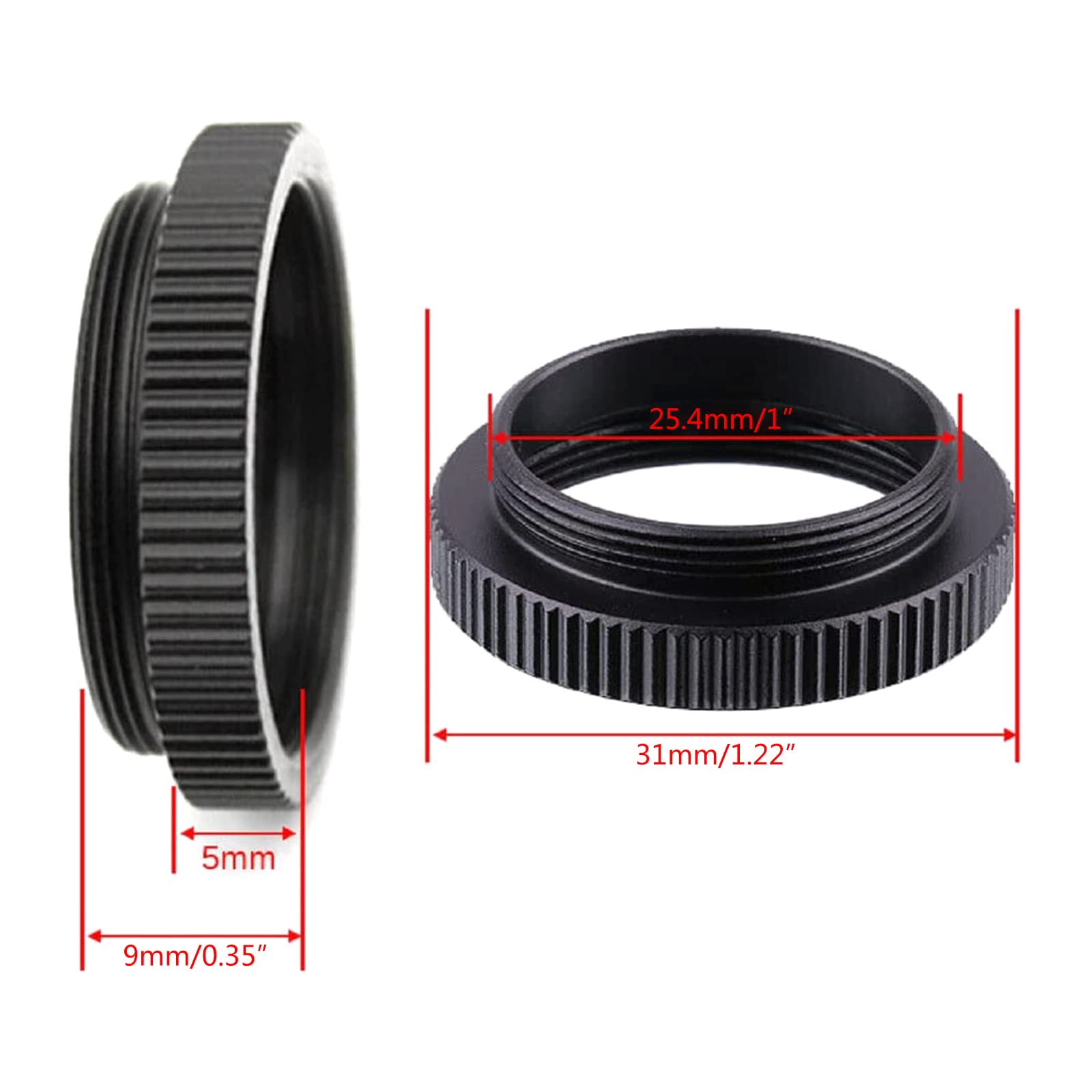 Adattatore convertitore C-CS per telecamera di sicurezza CCTV 5 mm C-CS adattatore per obiettivo della fotocamera anello di estensione adattatore Aliminum