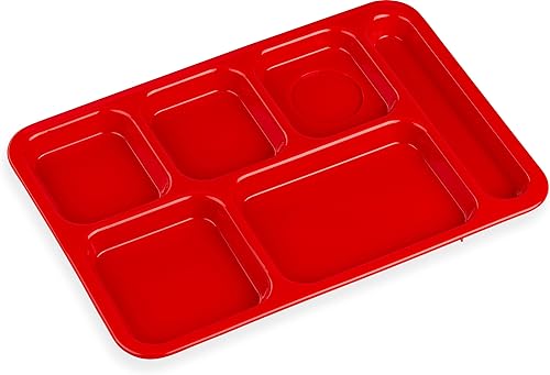 Miniatura 10 de Carlisle FoodService Products  Brands-P614R25 Bandeja rectangular con (6) compartimentos, polipropileno, bronceado, 10" x 14"