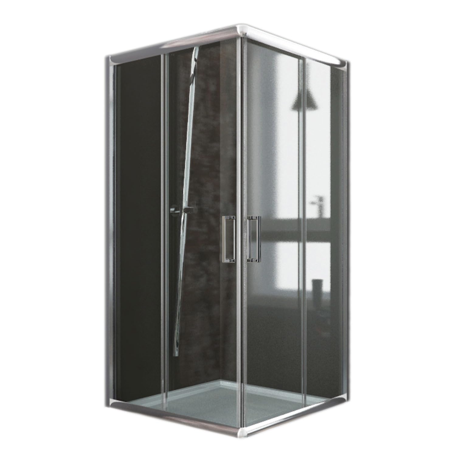 Box Doccia Quadrato 80x80 H185 Trasparente 6mm mod. Alabama
