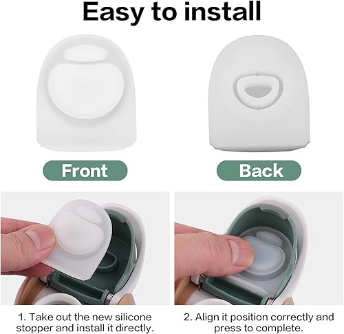 Miniatura 4 de Joshey Juego de 6 tapones de repuesto con sello de goma, compatibles con la boquilla de la botella de agua Owala Freesip de 24 onzas - Piezas