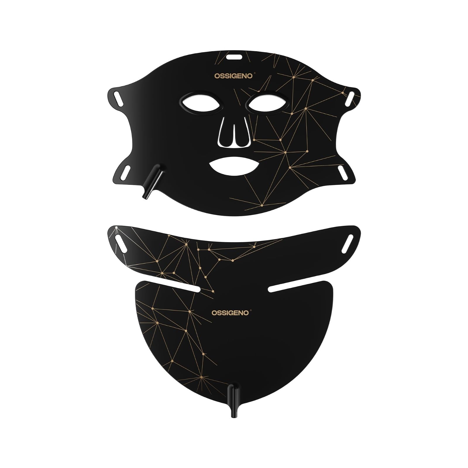 LED FACE MASK, STELLALUME LED FACE AND NECK MASK, OSSIGENO, 696 LEDS WITH 4 LIGHTS, AT-HOME CELLULAR REJUVENATION