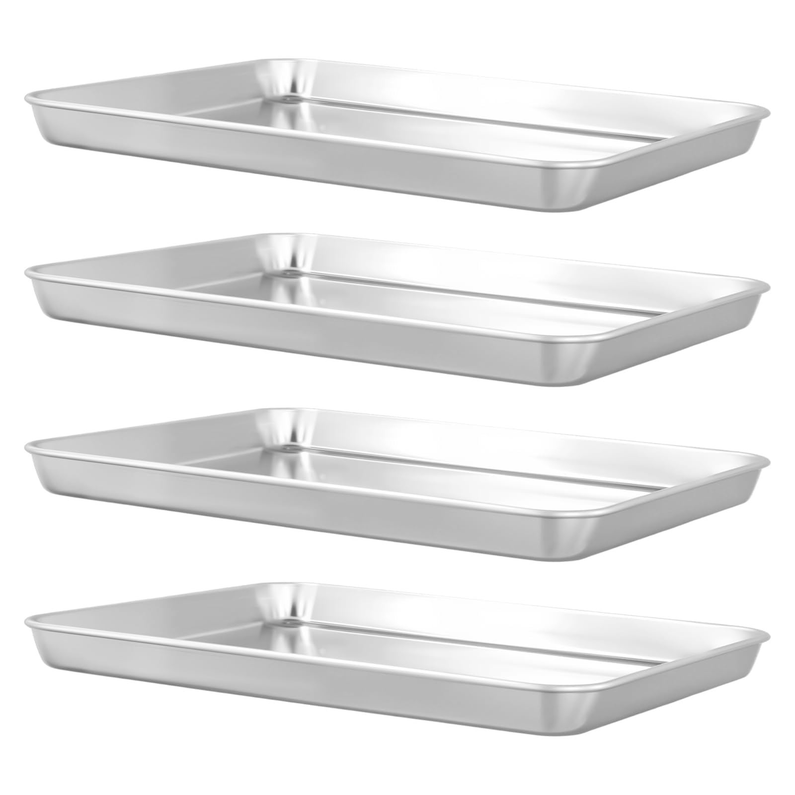 Plaques de cuisson rectangulaires antiadhésives en acier inoxydable pour réussir tous vos gâteaux