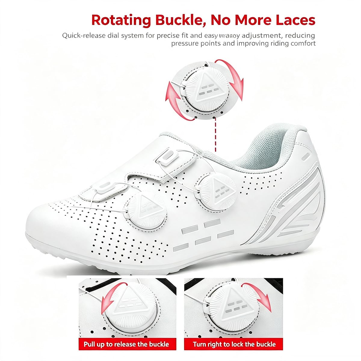 Zapato de Ciclismo para Hombre Zapatillas De Bicicleta Carretera