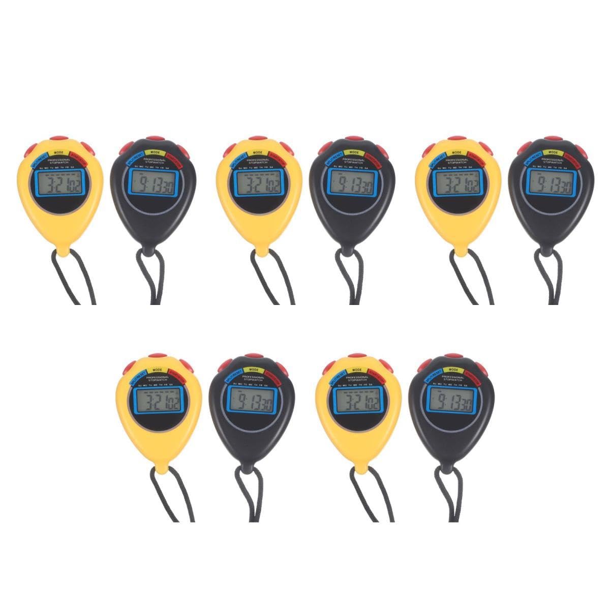 Sosoport 5 Set Cronometro Di Atletica Leggera Sveglia Digitale Tappo Temporizzatore Della Sabbia Timer Visivi Fermare Il Timer Degli Orologi Orologio Digitale Radio Abs 2 Pezzi * 5