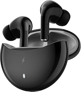 Fire-Boltt Aero TWS Earbuds Custom EQ, Wireless Bluetooth 5.4, Music & App Support, 50H Playtime, Fast Charging Case, 50ms Low Latency for Gaming, Touch Controls, IPX4 Waterproof, Clear Calls - Black