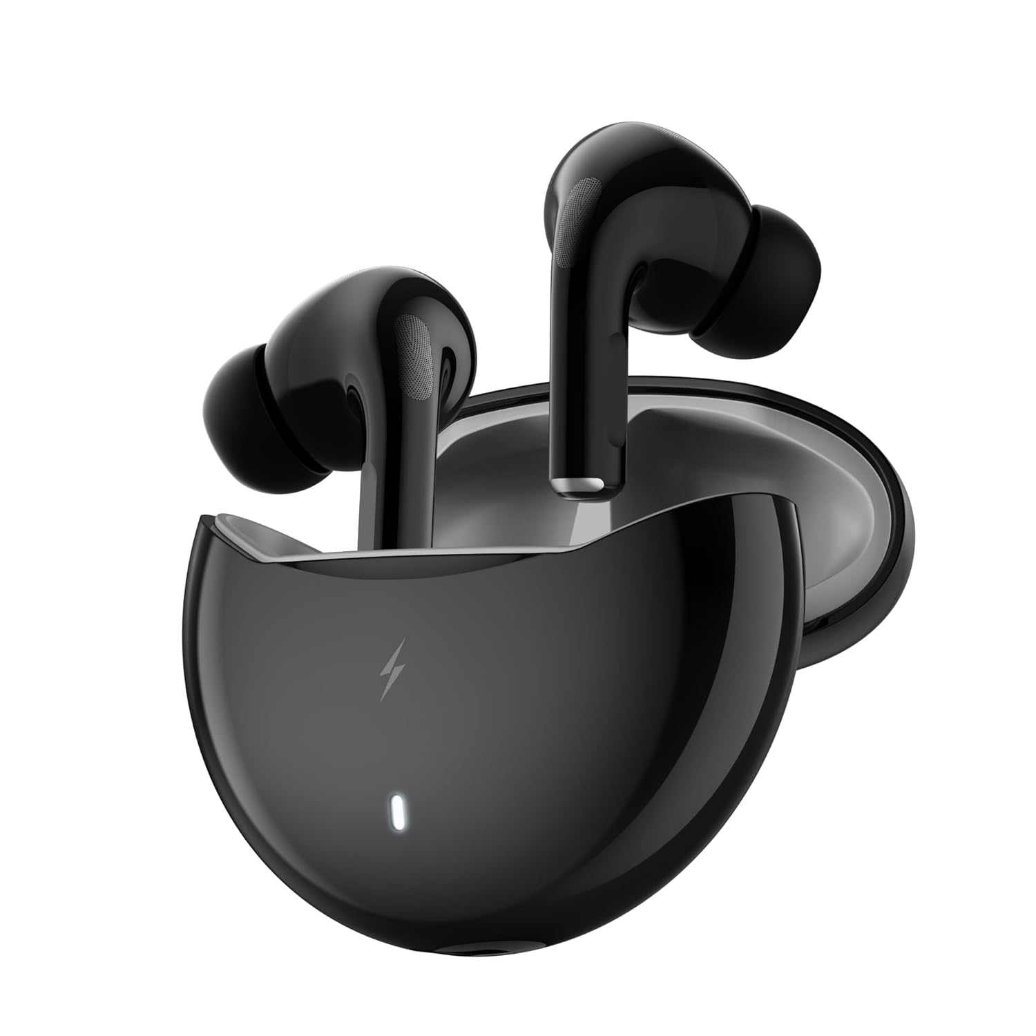 Fire-Boltt Fire Pods Aero TWS Ear Buds Custom EQ, Wireless Bluetooth 5.4, 50H Playtime, 50ms Low Latency, Fast Charging Case, App Support, Touch Controls, IPX4 Waterproof, Gaming & Music- Black