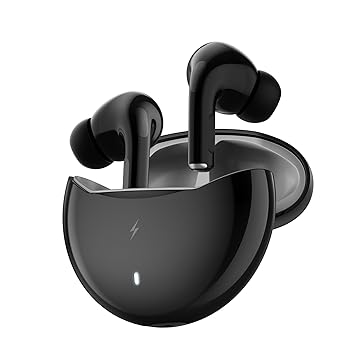 Fire-Boltt Aero TWS Earbuds Custom EQ, Wireless Bluetooth 5.4, Music & App Support, 50H Playtime, Fast Charging Case, 50ms Low Latency for Gaming, Touch Controls, IPX4 Waterproof, Clear Calls - Black