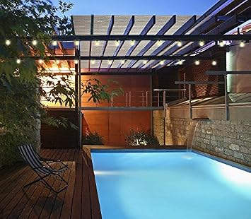 Shatex Pergola Shade Panel Ready-up Ribbons Come with String Light for Patio/Garden 12x12ft Tan