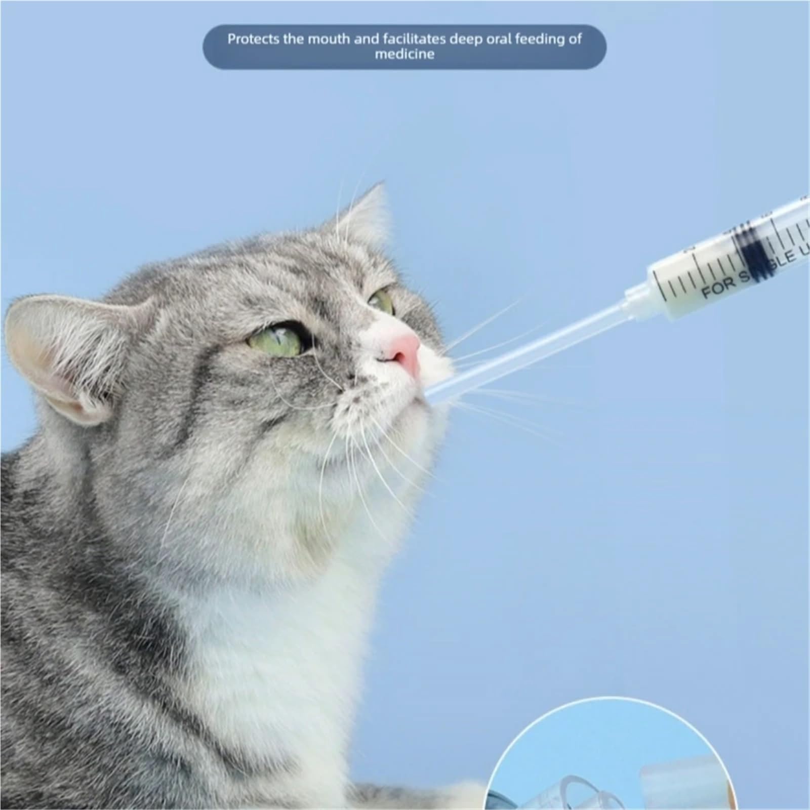 Jeringa para alimentación de mascotas de 60 ml para perros y gatos, dispensador para medicamentos húmedos/secos (60 ml 15sticks)