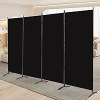 Vista 1 de YASRKML Divisor de habitación, pantallas de privacidad plegables, panel divisor de habitación portátil de 4 paneles, divisores de habitación