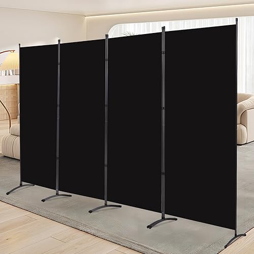 YASRKML Divisor de habitación, pantallas de privacidad plegables, panel divisor de habitación portátil de 4 paneles, divisores de habitación,