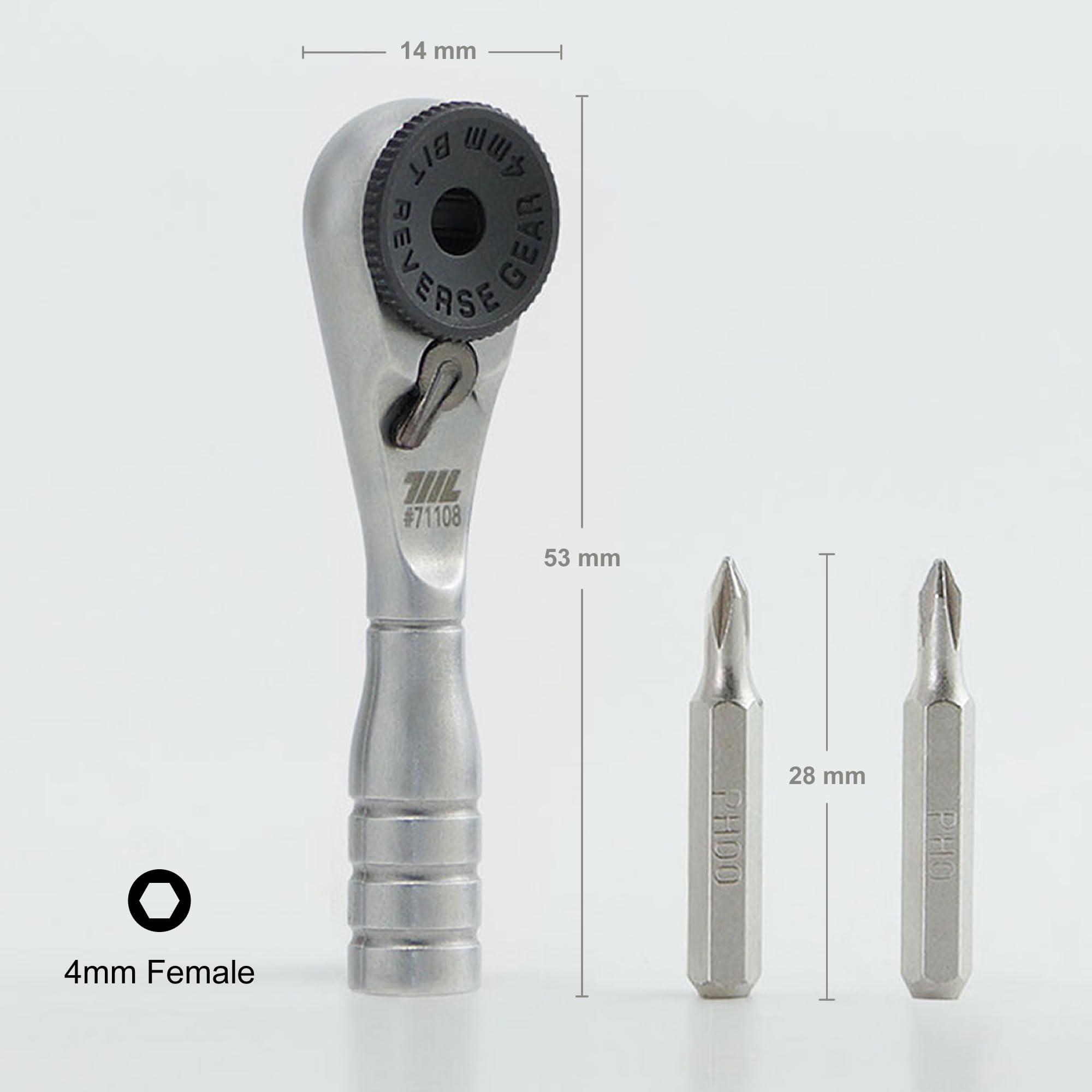 711L Micro Ratchet Wrench - Precision 4mm Screwdriver and Ratchet Wrench for Precision Engineering and Delicate Device Repair