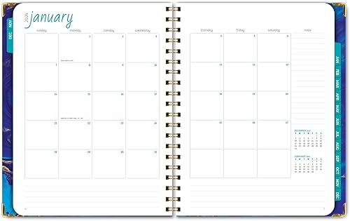 Miniatura 5 de Global Printed Products, Agenda 2024 de tapa dura (noviembre de 2023 a diciembre de 2024) Agenda diaria, semanal, mensual y anual, carpeta de