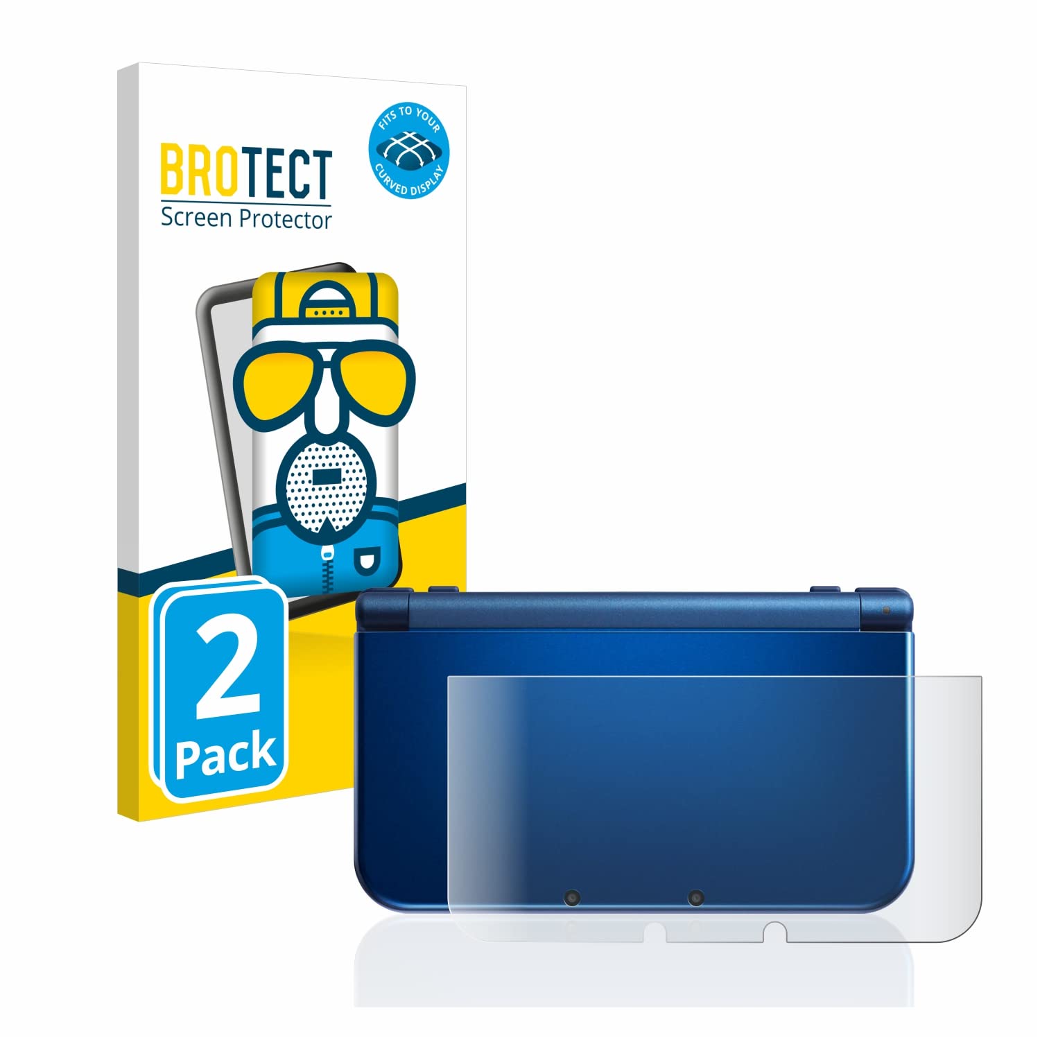 BROTECT Protector Pantalla Completa Mate para Nintendo New 3DS XL (carcasa) (2 Unidades) 3D Curvo Película Protectora