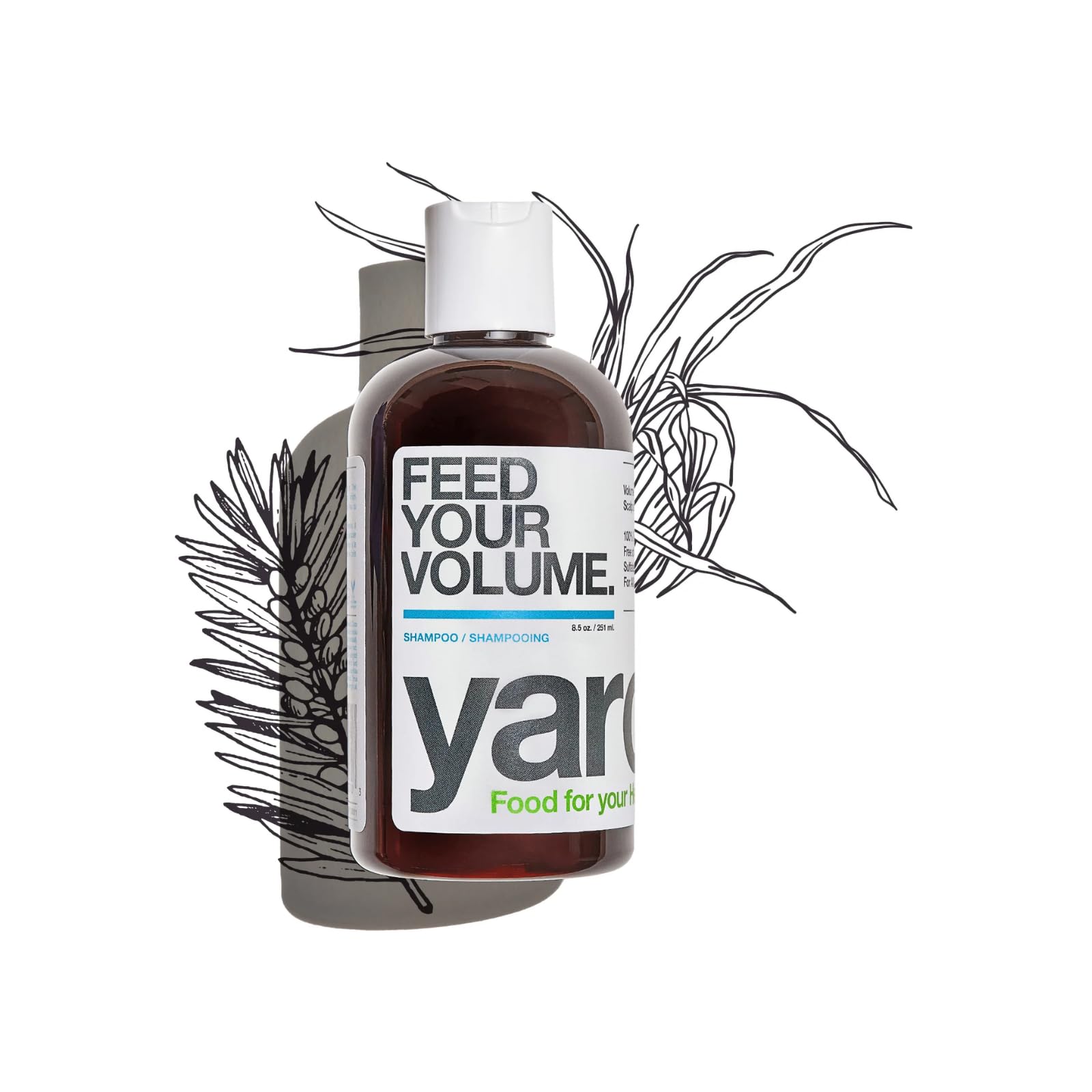 Yarok - Feed Your Volume Shampoo - Volumize, Lift & Moisturize - Nourishing & Moisturizing Cleanse - With Aloe Vera & Macadamia Nut Oil - 100% Vegan - Gluten, Sulfate, Paraben & Cruelty Free - 8.5oz