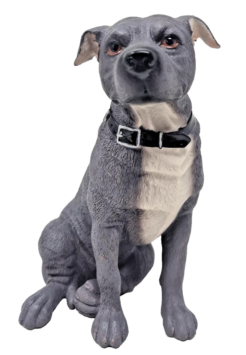 THORNE ANTIQUES AND COLLECTABLES Blue Staffordshire Bull Terrier Dog Ornament