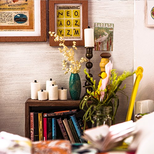 Hands Craft Diy Miniature Dollhouse Kit - Alice's Dreamy Bedroom 3D Model Tiny House Building With Led Lights Wood Prefabricated Pieces Puzzle 1:24 Scale Crafts For Adults And Teens Dg107 #TOP3