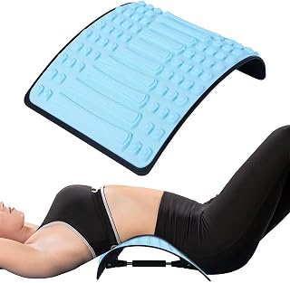 Back Stretcher for Lower Back Pain Relief, Stepless Adjustment & Reinforced Metal Support, Spine Decompressor and Posture Corrector for Herniated Disc, Sciatica, Scoliosis - Back Cracker