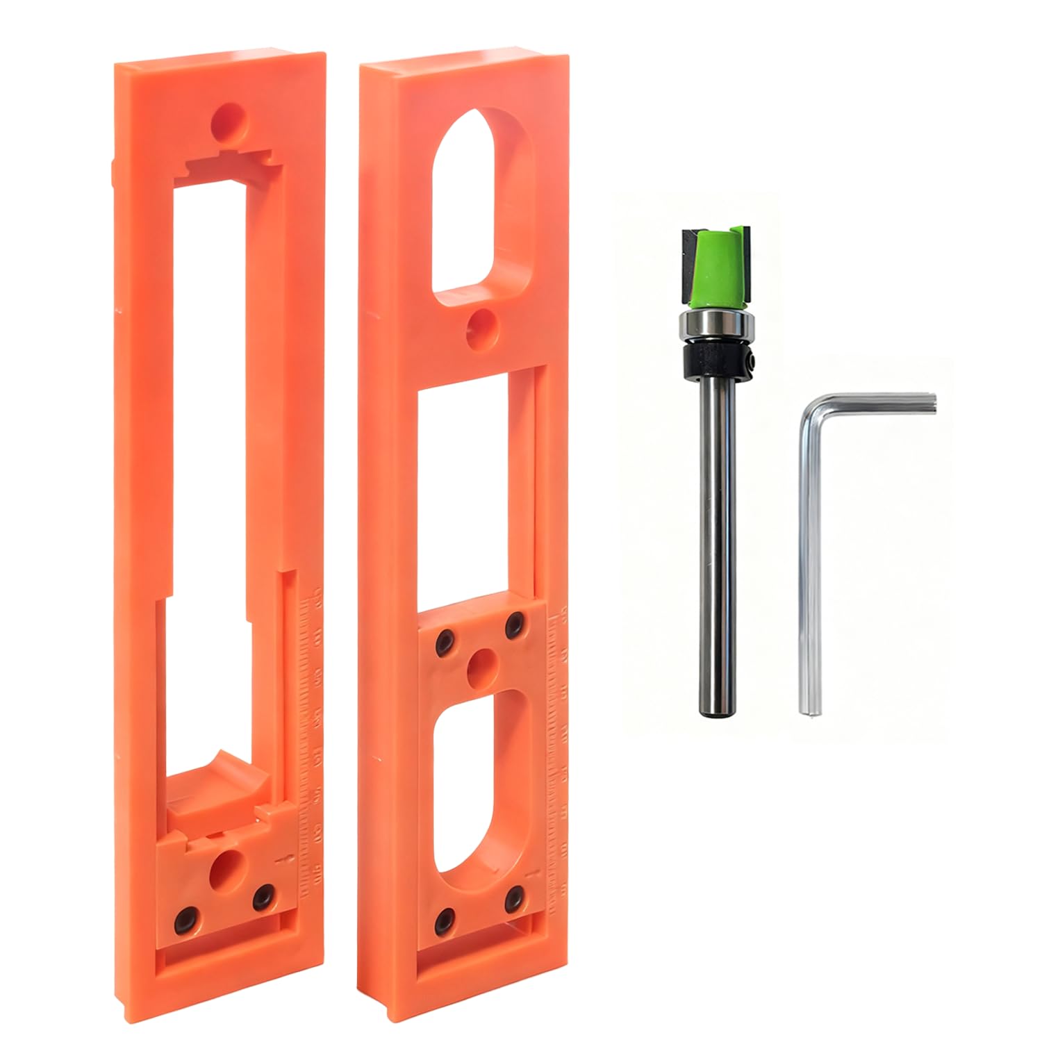 Concealed Door Hinge Installation Kit with Guide Template Jig