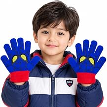 CHACKO Kids Winter Gloves for Boys & Girls | Soft Knitted Full Finger Gloves | Warm Hand Gloves with Stylish Graphic Design | School Play & Outdoor Use | 4–6 Years