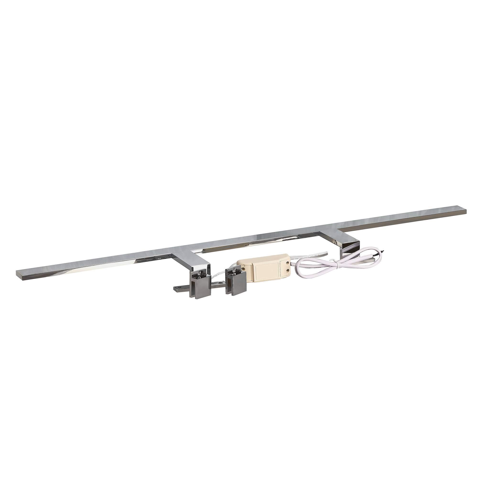 LED Spiegelleuchte 740mm neutralweiß 230V aus Aluminium verchromt - IP44 für Bad, Badezimmer Spiegellampe Spiegelschrank-Lampe Schrankleuchte Schminklicht