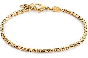 Galis Gold Rope Chain Bracelets: Unisex Stainless Steel Gold Plated Non Tarnish Bracelets