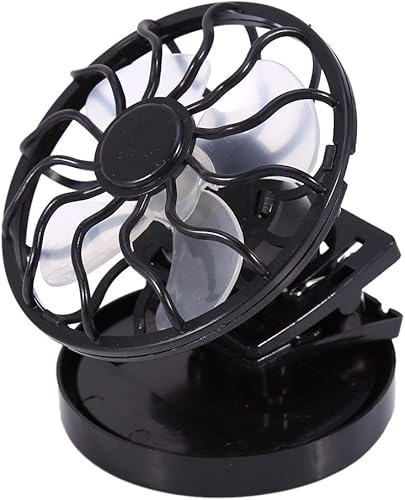 Ventilador solar portátil, mini clip eléctrico para camping, ventilador de ahorro de energía para picnic, pesca, parque, viajes, Negro -, Retro