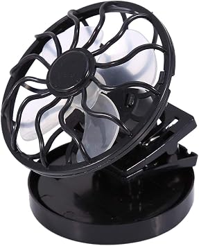 Lsaardth Solar Fan Clip on Fan - Solar Powered Camping Fan Travel Fan Tent Fan Small Desk Fan Ceiling Fan for Home Office Camping Tent Car