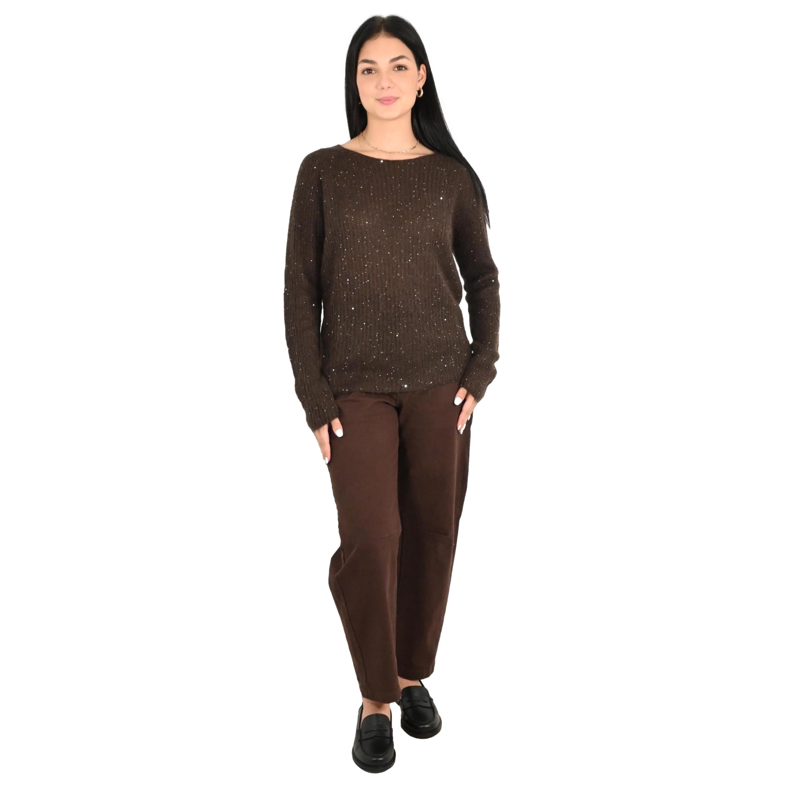 Kontatto maglia donna moka 3M1803C