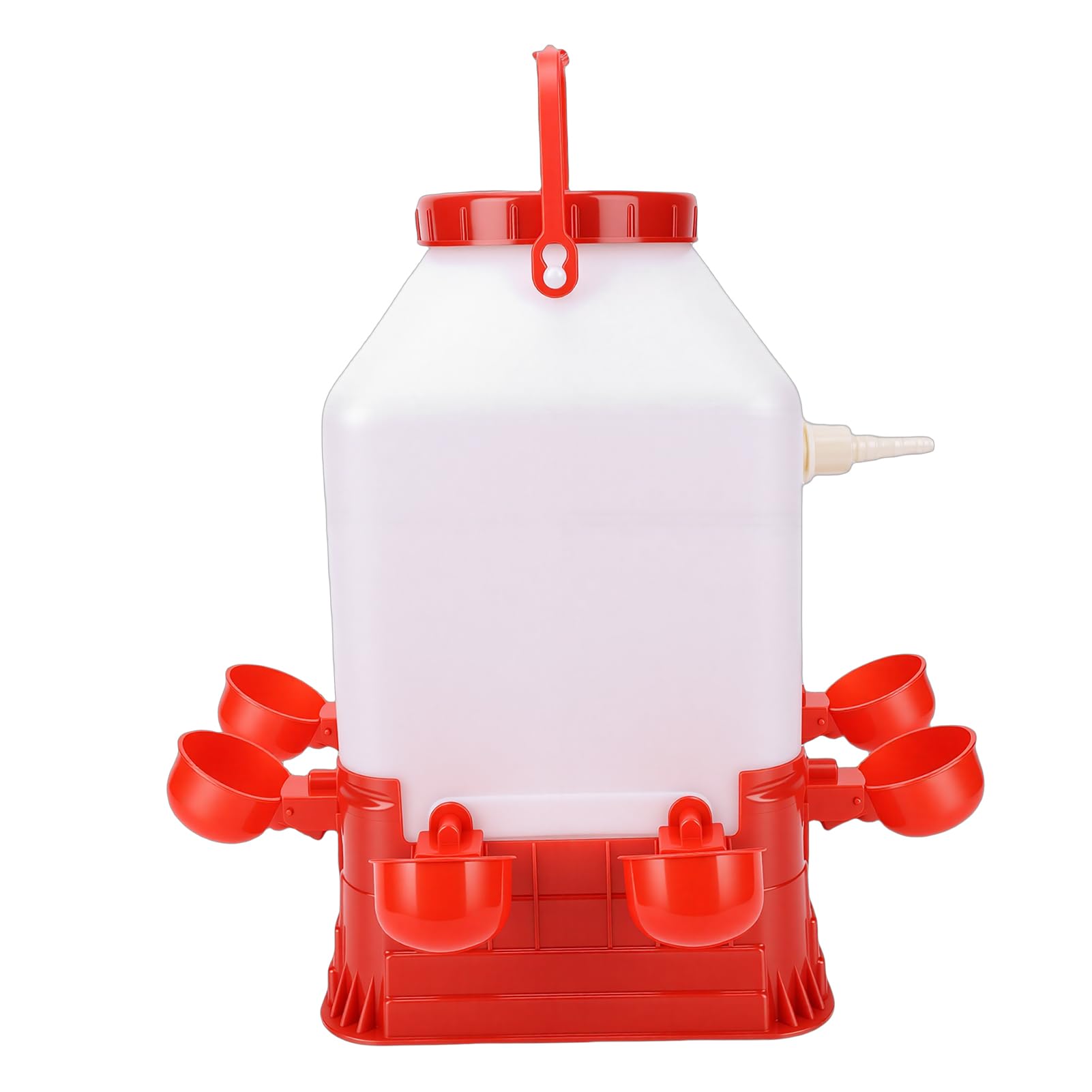 Abbeveratoio Automatico per Pollame, Dispenser Acqua per Pollame di Grande Capacità 10 Litri 4 Ciotole, Mangiatoia Multifunzionale per Acqua per Polli con Design Durevole, Ideale per