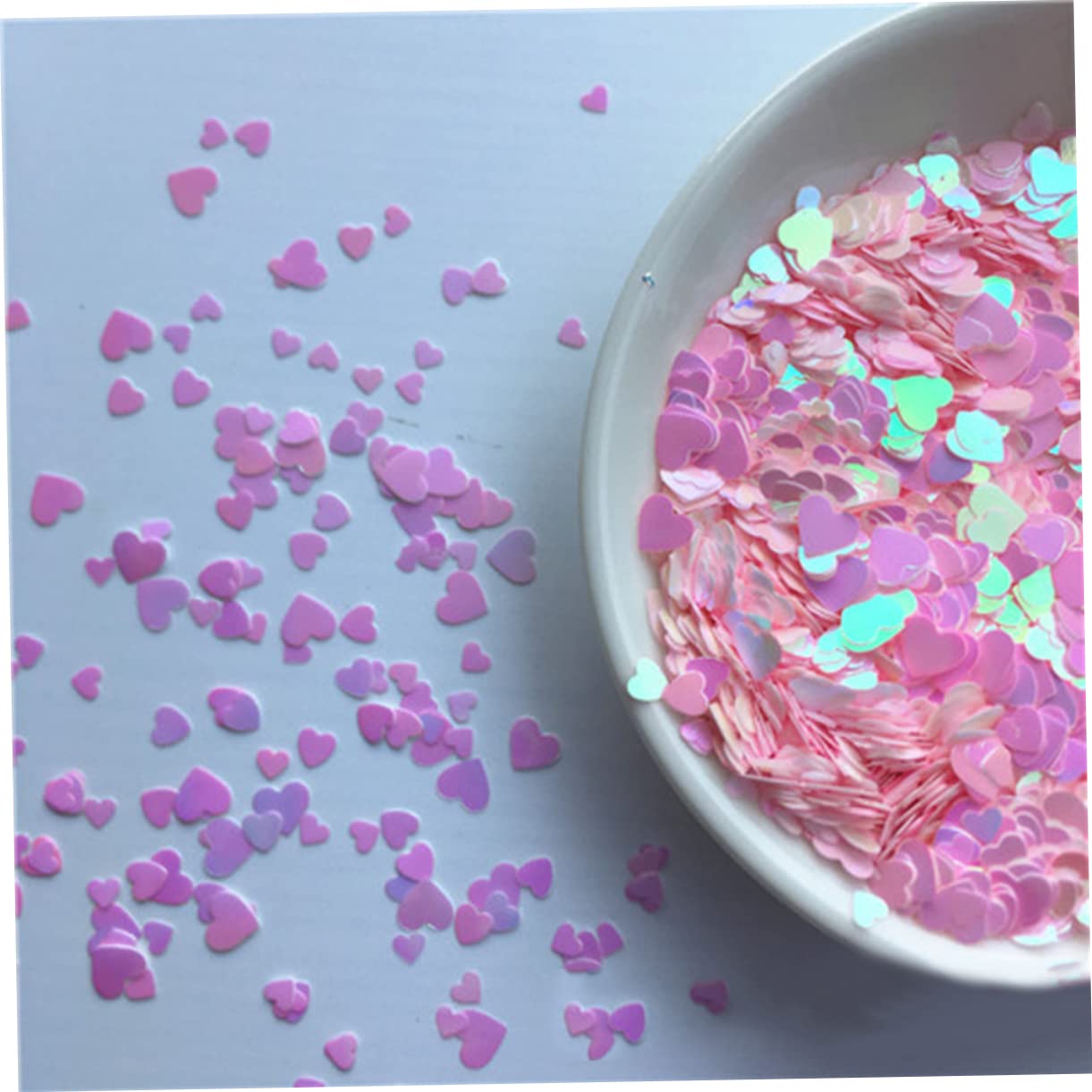 Ipetboom Nail Flakes Heart Glitter for Epoxy Nails g Shiny Sequins for DIY Decor