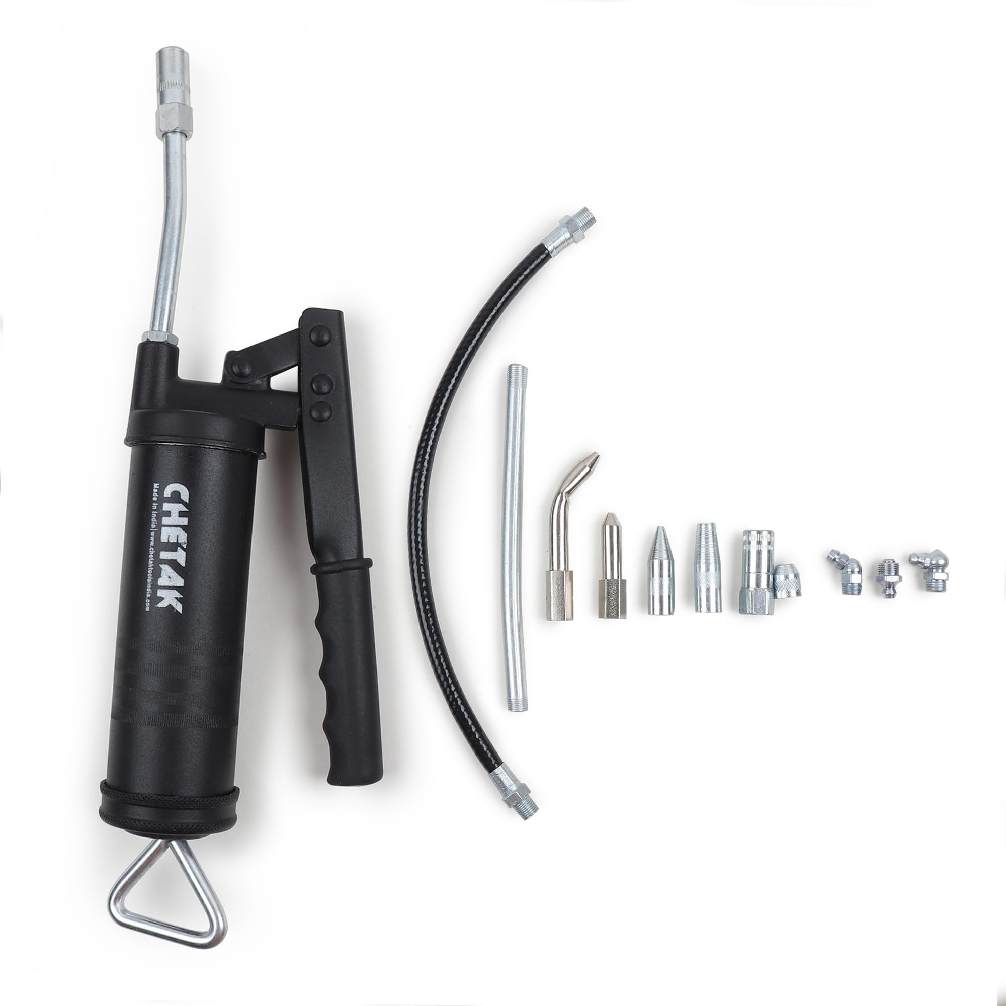 Tunir Lever Type Grease Gun with 11 pcs coupling set, 1000 g Grease Capacity