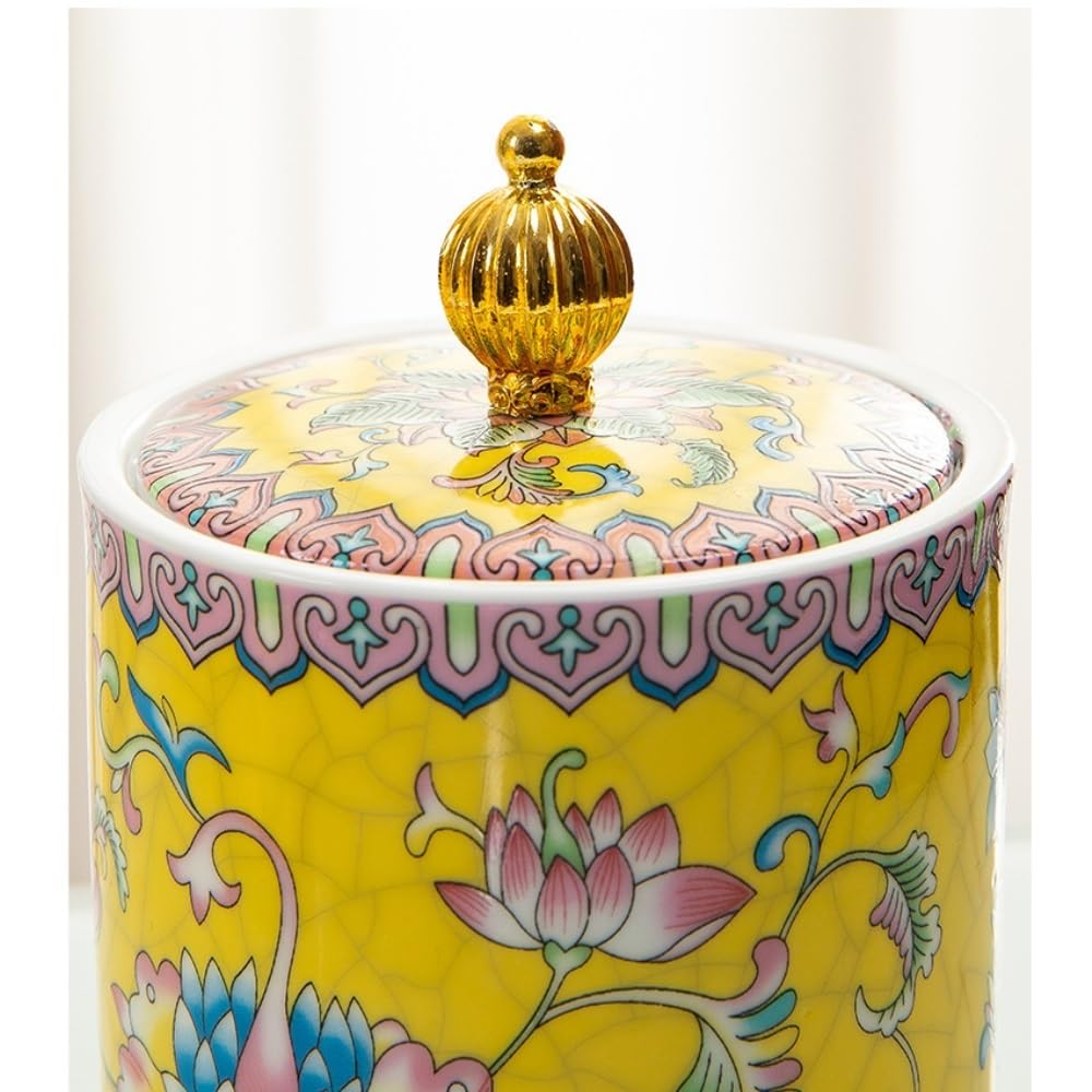 Ceramiczny pojemnik na herbatę, kreatywny emaliowany pojemnik do przechowywania herbaty, mały ceramiczny słoik z zamknięciem, zestaw do herbaty w stylu retro, chiński, podwójny słoik, pojemnik na he
