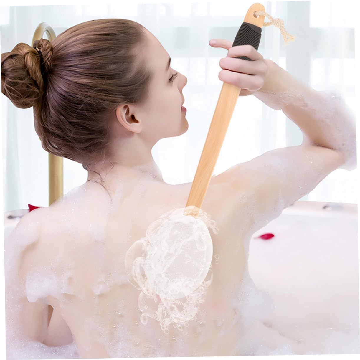 1set Sunscreen Back Applicator - Lotion Brush with Replacement Handheld Tool for Effortless Lotion Application Back Legs and Feet