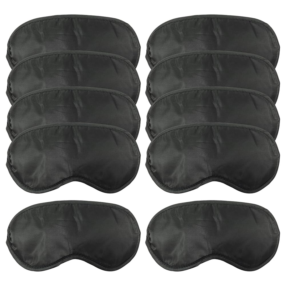 UUYYEO 10 Pcs Comfortable Sleep Eye Masks Lightweight Sleeping Blindfold Night Eye Shades Blackout Eye Covers Travel Airplane