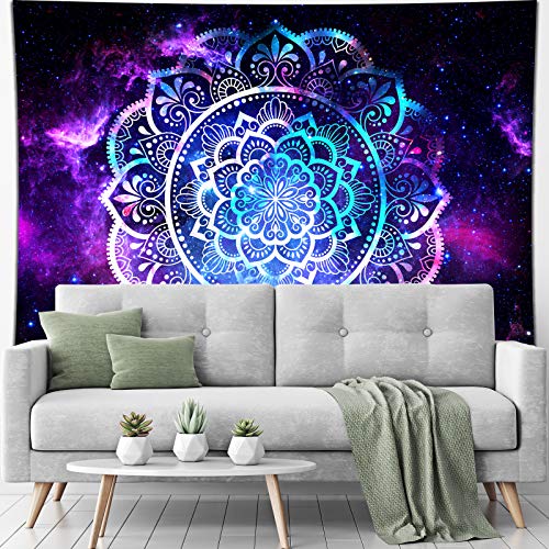 Sosolong Mandala Tapestry Galaxy Mandala Tapestry Aesthetic,Tapestry Wall Hanging For Bedroom Living Room(Galaxy Mandala, 79In*59In) #TOP1