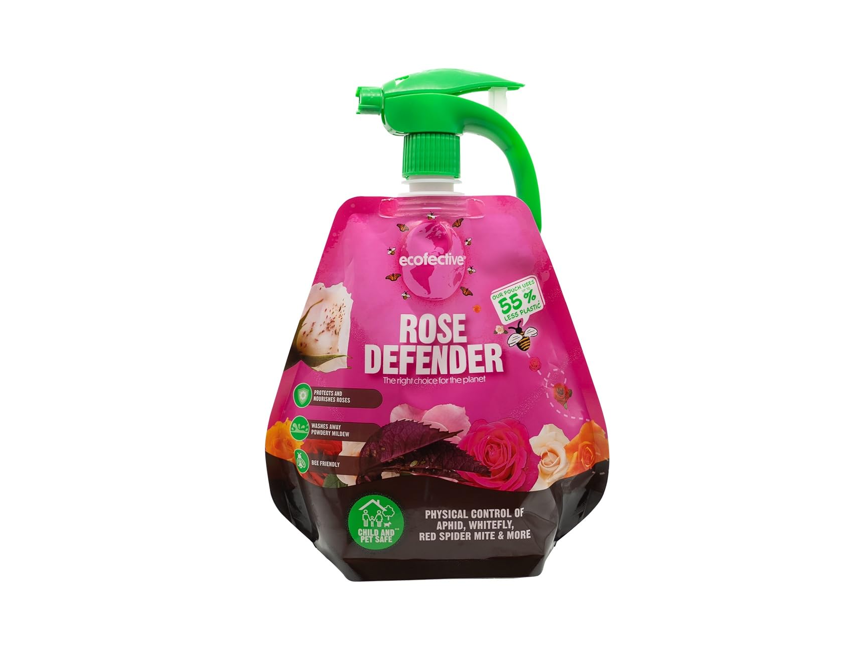 Ecofective ECF0118 Rose Defender Trigger Pouch Ready to Use, Protects roses from pests & diseases, 1L